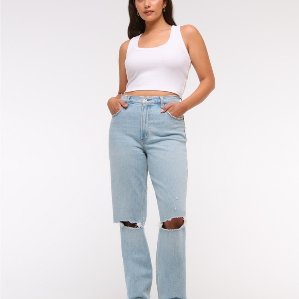 Abercrombie & Fitch Blue Straight Leg Jeans 29/8 long